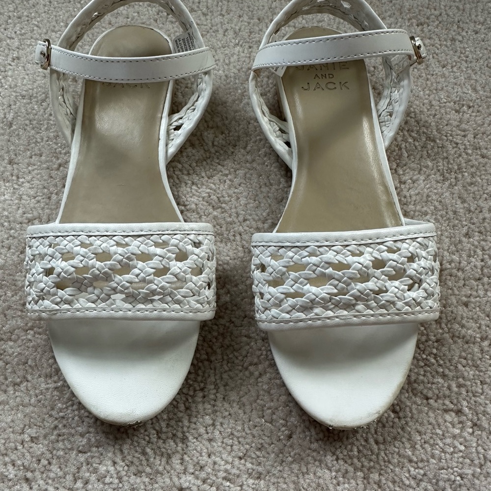 Janie and Jack White Lace Sandals for Summer